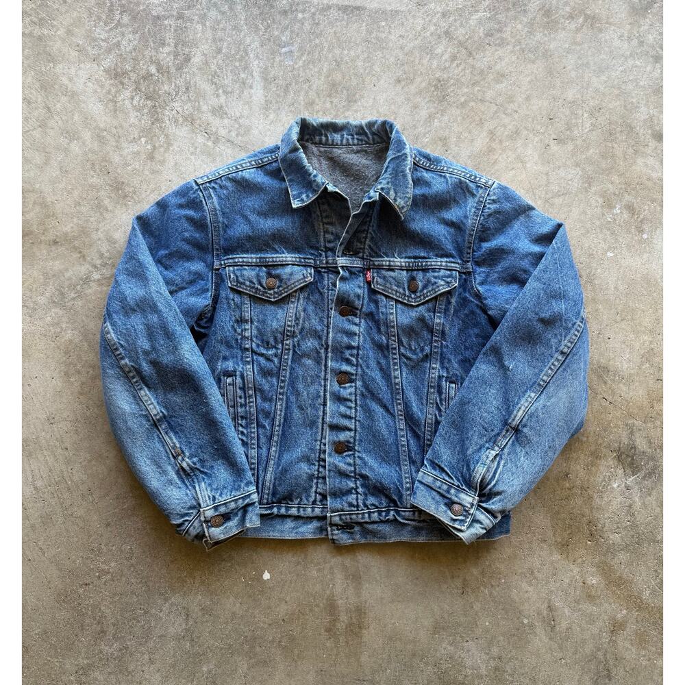 VTG 1989 Levis Denim Type 3 Blanket Lined Trucker Jacket Size Small Made in USA